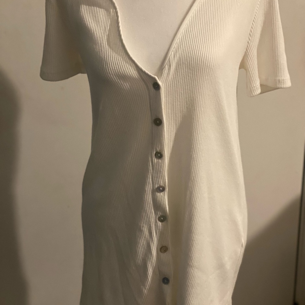 Zara Off-White Ribbed Garment - Picture 2 of 6